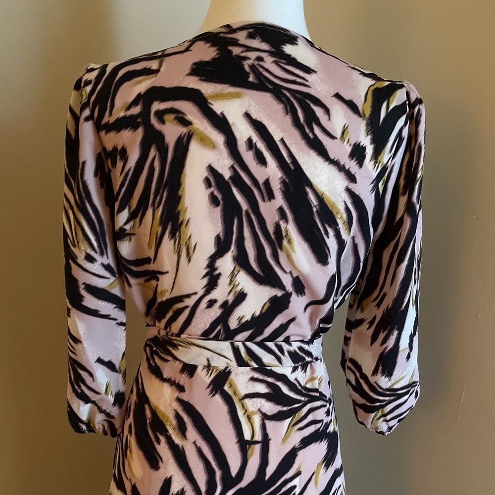 Bar III Zebra Print Maxi Wrap Dress - Picture 9 of 12